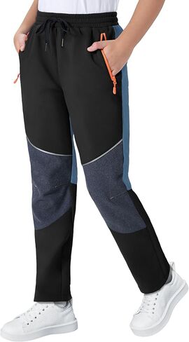 Kids Pants Quick Dry Hiking Outdoor Lightweight Uniform Pants for Boys Girls Joggers with 3 Zipper Pockets in Saudi Arabia