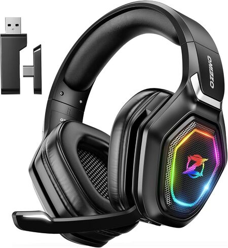 Wireless Gaming Headsets with Flip Microphone - USB-A & USB-C Gaming Headphones for PC, Ps5, Ps4, 30-Hr Battery Bluetooth Headset for Switch, Laptop, Mobile, Mac in Kuwait