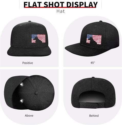 Negi Mens Hat Snapback Hats for Men Flat Bill Black Custom Snap Backpack Hat for Men Baseball Cap Flat Brim Cool Mens Snapback Hats in Kuwait