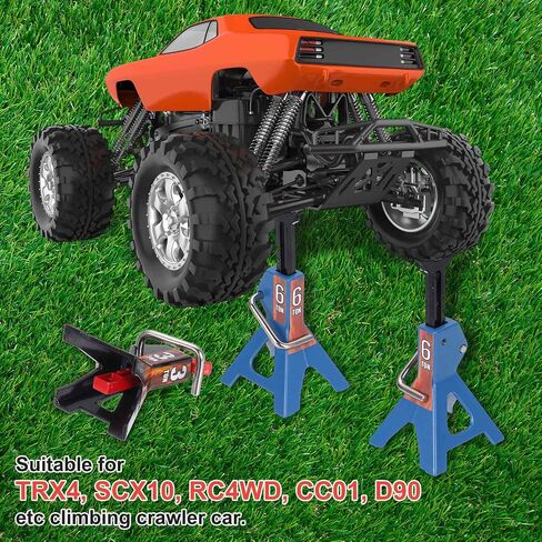 Meccanixity RC Car Jack Stands ، 1/10 RC Scale Jack Toy تقف 3 طن محاكاة الديكورات التزيين من أجل SCX10 D90 CC01 in Kuwait