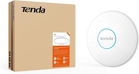 Tenda i36 Wi-Fi 7 Ceiling Mount Access Point, Dual-Band BE5010, Up to 5010 Mbps, 2.5G PoE+ Port, MU-MIMO, Seamless Roaming, Cloud Management, WPA3 Security, VLAN, Ideal for Business & Office in Saudi Arabia