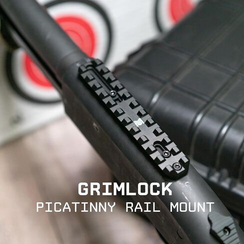 حامل السكك الحديدية Monstrum Grimlock Shotgun مع نظام تركيب عالمي ومجموعة براغي كاملة | متوافق مع نماذج بندقية Mossberg/Remington/Winchester/Weaver 93 المثقوبة والمثبتة in Saudi Arabia