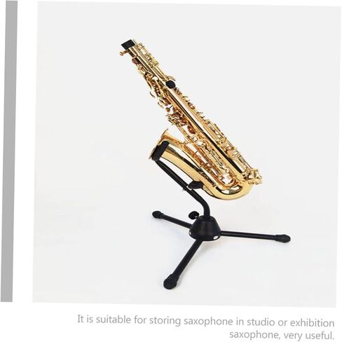 Toyvian Portable Folding Alto Saxophone Stand Bracket for Display and Storage Lightweight Black Saxophone Holder Suitable for Home and Music Classroom Use in Saudi Arabia