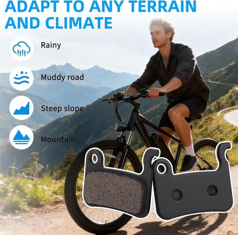 JERBOR Upgrade Brake Pads for Qlife Racer/Racer 27.5/Cityone ST/2.0/SO/Stepover Ultra/Stepover 2.0 E-Bike, Front Rear Disc Brake Pad Heat Resistant Low Noise E-Bike Brake Pads for Qlife Accessories in Saudi Arabia