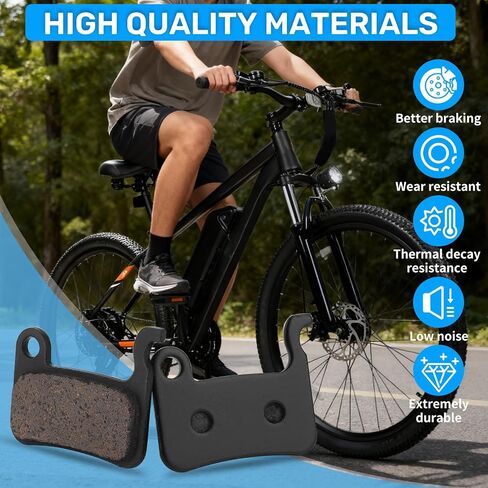 JERBOR Upgrade Brake Pads for Qlife Racer/Racer 27.5/Cityone ST/2.0/SO/Stepover Ultra/Stepover 2.0 E-Bike, Front Rear Disc Brake Pad Heat Resistant Low Noise E-Bike Brake Pads for Qlife Accessories in Saudi Arabia