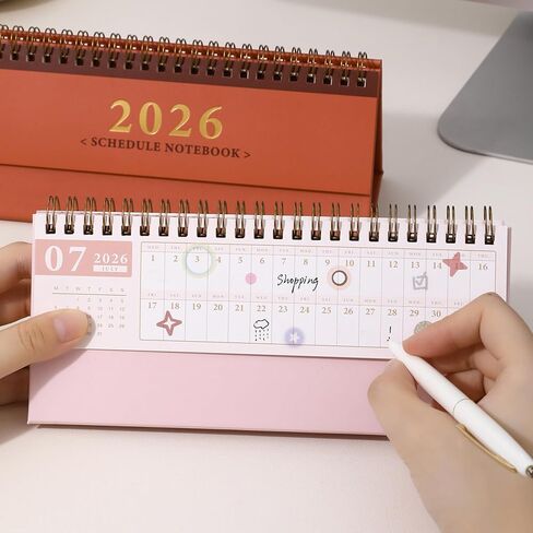التقويم المكتبي 2025-2026 ، أكتوبر 2025-ديسمبر 2026 ، قزحية ناعمة للألوان المائية ذات اللون الأزهار الحلزوني المربوطة بالاقتران in Kuwait