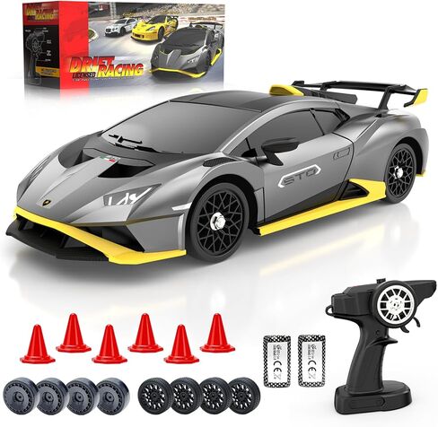 Lamborghini Remote Control Car, 1:24 Scale Official Licensed Lamborghini Toy Car, 2.4Ghz RC Car Toys for Boys Age 4-6 3-5 6-8 Year Old Birthday Gift Ideas for Kids (Green) in Saudi Arabia