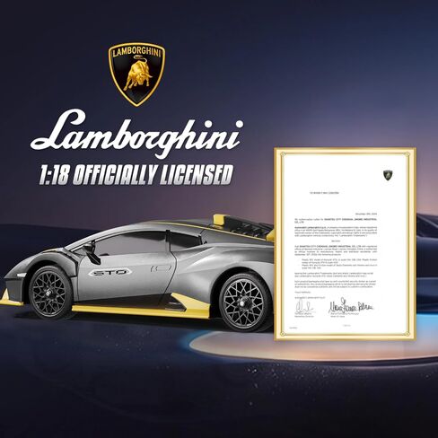 Lamborghini Remote Control Car, 1:24 Scale Official Licensed Lamborghini Toy Car, 2.4Ghz RC Car Toys for Boys Age 4-6 3-5 6-8 Year Old Birthday Gift Ideas for Kids (Green) in Saudi Arabia