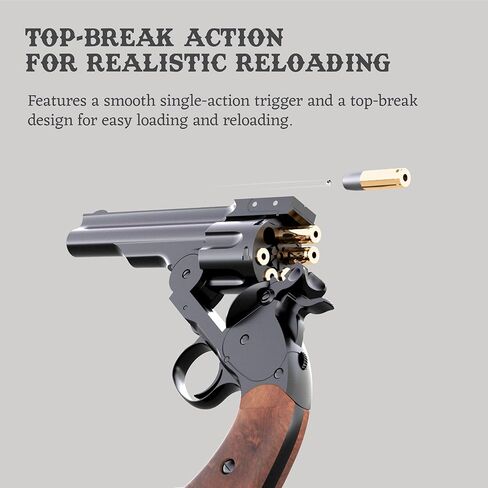 مسدس بارا شوفيلد رقم 3 CO2 BB | مسدس BB طبق الأصل لعام 1875 | أسطوانة مقاس 5 بوصات، إطار معدني كامل، أسطوانة واقعية ذات 6 طلقات، 400 إطارًا في الثانية in Kuwait