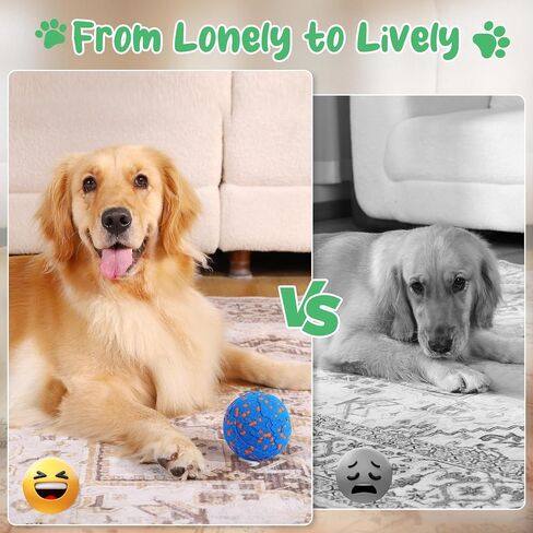 Smart Interactive Dog Toys,Vibrating Dog Ball,Dog Chew Toys,Balls for Dogs，Chew-Proof Shell,Automatic Moving/Bouncing/Rotating, E-TPU Material,Ip68 Waterproof in Saudi Arabia