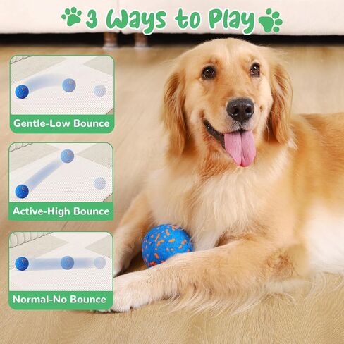 Smart Interactive Dog Toys,Vibrating Dog Ball,Dog Chew Toys,Balls for Dogs，Chew-Proof Shell,Automatic Moving/Bouncing/Rotating, E-TPU Material,Ip68 Waterproof in Saudi Arabia