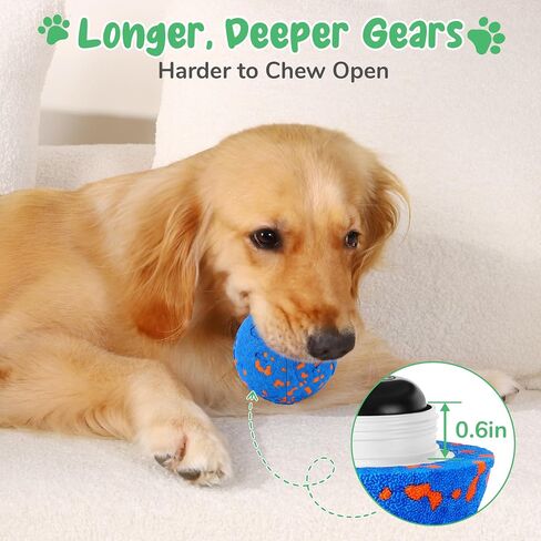 Smart Interactive Dog Toys,Vibrating Dog Ball,Dog Chew Toys,Balls for Dogs，Chew-Proof Shell,Automatic Moving/Bouncing/Rotating, E-TPU Material,Ip68 Waterproof in Saudi Arabia