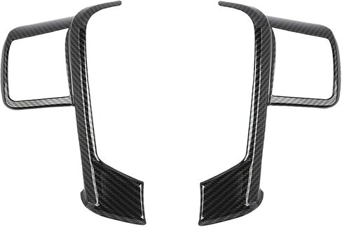 Linskip Steering Wheel Trim Compatible with 2008-2016 Ford F250/F350/F450/F550 & 2007-2012 Ford Expedition, Steering Wheel Cover, Interior Accessorie Carbon Fiber Black in Saudi Arabia
