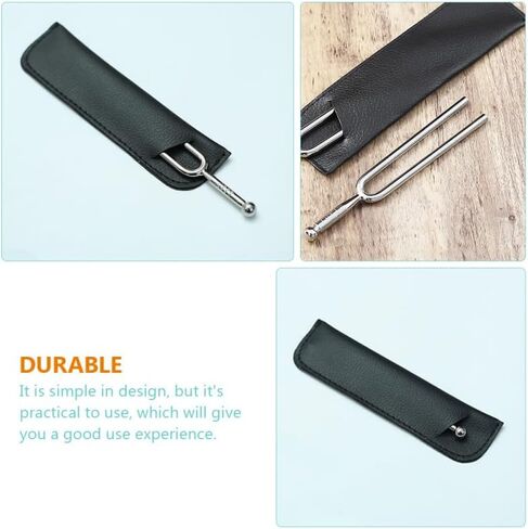 BESTonZON Tuning Fork Storage Pu Leather Padded Case for Tuning Forks Protective Storage Pouch Portable Cover for Musicians Music Instrument Supplies in Saudi Arabia