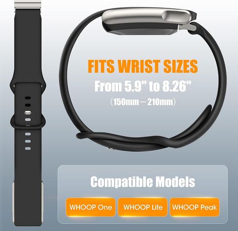 Sport Band Compatible with Whoop 5.0 Bands Strap for Men Women, Soft Silicone Adjustable Waterproof Replacement Wristbands for Whoop 5.0 One, Peak and Life [Not for Gen 4] in Kuwait