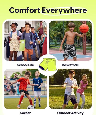 شورتات رياضية الأولاد في Maamgic مع Liner Teens Youth 2 في 1 شورت نشط الجري in Kuwait