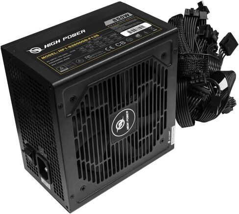 HIGH POWER 80 Plus Gold Certified PC Computer Power Supply - 650 Watts PSU, Continuous Power ATX 12V V2.3/EPS Active PFC with Whisper Quiet 120mm Fan, Reliable Performance and High Efficiency in Kuwait