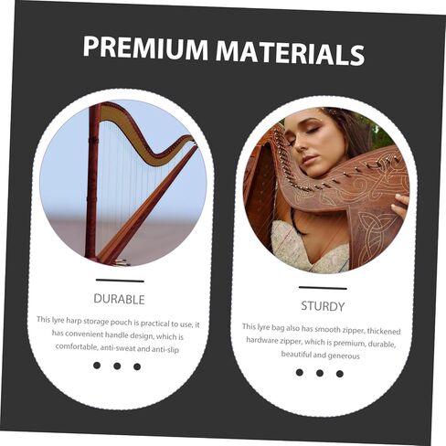 Kisangel Lyre Carrying Pouch Small Portable Carry Bag for Storage and Stylish for Ages in Saudi Arabia