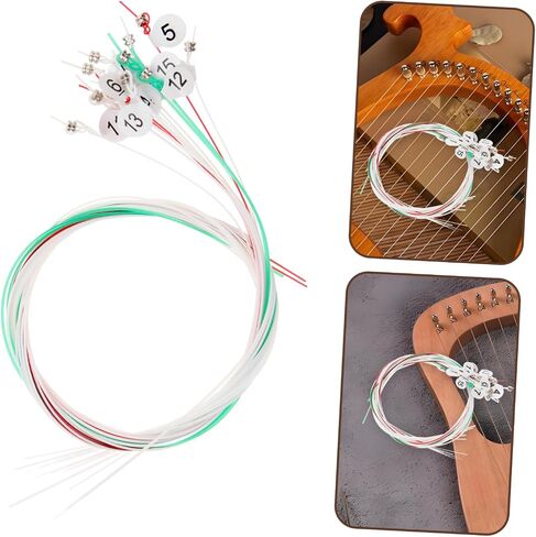 SUPVOX 15pcs Lyre Strings Replacement for Harp Sturdy Accessories for Beginners and Professionals Easy to Install for Classical Music Learners in Saudi Arabia