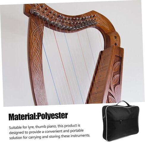 2pcs Lyre Harp Storage Pouch Portable String Carrying Case for Thumb Piano Lightweight and Design for Musicians The Go in Saudi Arabia