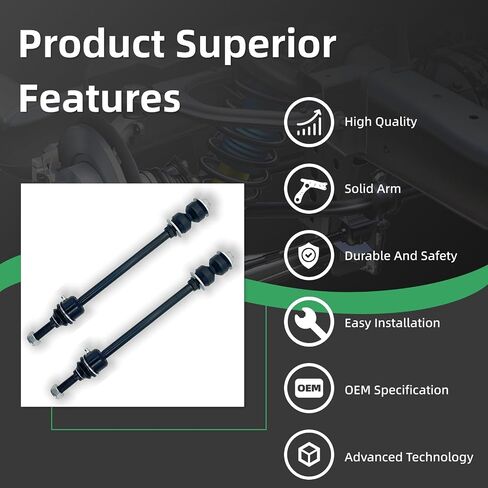 ‎‎K80636 2PCS Front Stabilizer Sway Bar End Links Fit for Chevrolet 2004 2005 2006 2007 2008 2009 2010 2011 2012 Colorado, for GMC 2004-2012 Canyon, for Isuzu 2006 I-280, 2007-2008 I-290 in Saudi Arabia