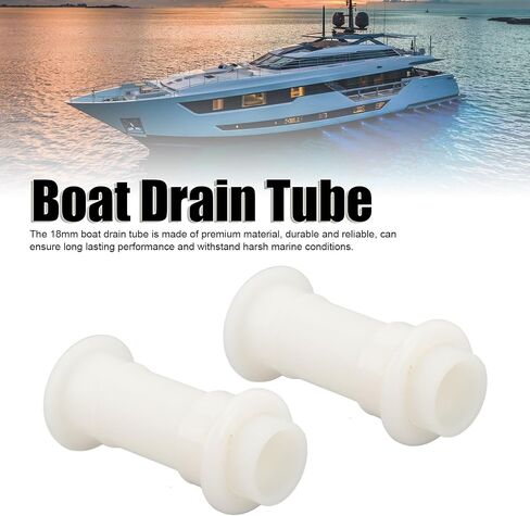 Motorwell Drain Tube Thru Hull - 2 Pcs 3/4 in 18mm Yacht Drain Pipe Tube Thru Hull Boat Plumbing Fittings Spare Parts, Marine Boat Thru Hull Drain Tube Plug in Saudi Arabia