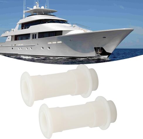 Motorwell Drain Tube Thru Hull - 2 Pcs 3/4 in 18mm Yacht Drain Pipe Tube Thru Hull Boat Plumbing Fittings Spare Parts, Marine Boat Thru Hull Drain Tube Plug in Saudi Arabia