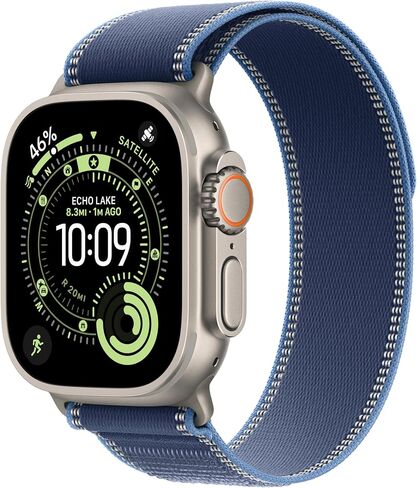 Apple Watch Band - Trail Loop - 49mm - Black/Charcoal - M/L - Black Titanium Finish in Saudi Arabia