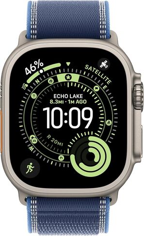 Apple Watch Band - Trail Loop - 49mm - Black/Charcoal - M/L - Black Titanium Finish in Saudi Arabia