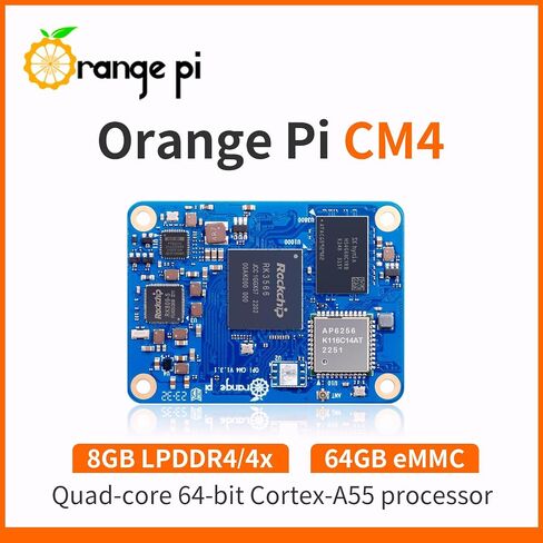 CM4 4GB with 32GB eMMC Flash RK3566 Quad Core 64 Bit Single Board Computer, Compute Module 4 4G32G 1.8 GHz Frequency Wi-Fi & Bluetooth 5.0 Integrated RKNN NPU AI Accelerator (CM4 4G32G) in Saudi Arabia