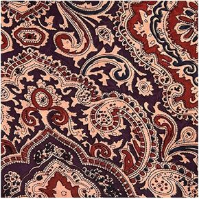Wyoming Traders Paisley Silk Wild Rag Scarf - Plum/Maroon Multi
