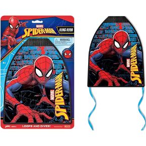 JA-RU Marvel Avengers Kite Launcher Toy w/Rubber Band Slingshot (1 Airplane Glider Assorted) Spiderman Flying Toy for Kids, Boys & Girls. Outdoor Sports Games. Bulk Birthday Gifts. A-6828-1