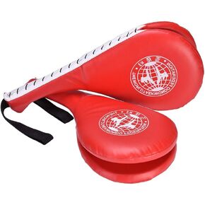 Taekwondo Kick Pad, 1 PC Double Striking Pads Kicking Target Taekwondo Kick Pads Training Karate Kickboxing Judo Practice (Red)