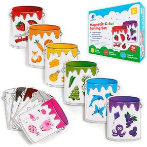 Simply magic Magnetic Color Sorting Set - Color Sorting Toys for Toddlers, Color and Shape Sorting, Preschool Circle Time Learning Activities, Color Learning Toys, Color Matching Games for Toddlers