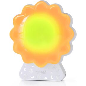 MOMILLA Portable Sound Machine for Baby-15 Night Light & 12 Soothing Sounds, White Noise Baby Shusher for Travel, Adjustable Light & Volume, for Baby Shower/Registry Gift, on Baby Stroller/Car Seat