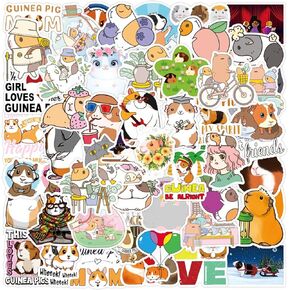 ملصقات خنزير غينيا المستأنسة، ملصقات لطيفة للأطفال والمراهقين والطلاب والمدرسين، ملصقات كتب قراءة من الفينيل مقاومة للماء لحزمة ملصقات الكمبيوتر المحمول لزجاجة المياه (خنزير غينيا المستأنسة) in Kuwait