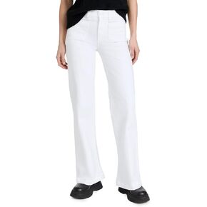 PAIGE Women's Leenah Crisp White Pants