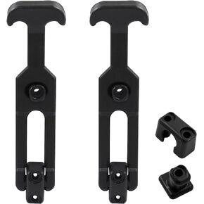 Hordion 2 Pack 110 x 46mm T-Handle Latches, Toolbox Lid Latches Boat Hatch Latches with Screws, Rubber Draw Latches for Toolbox Cooler Replacement(Black & Orange)