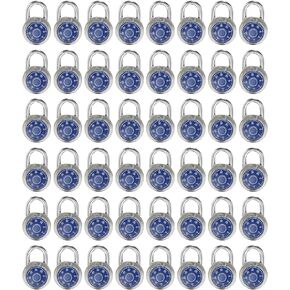 LanuBe Standard Dial Combination Lock, 2 in. Wide, with Different Combinations, Red Turnplate, Pack of 48; Lock for School, Employee, Gym Sports Locker, Case, Toolbox, Fence and so on