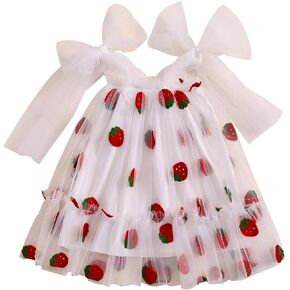 Infant Toddler Baby Girl Summer Sleeveless Lace Dress One Piece Embroidery Printing Tulle Princess Sundress