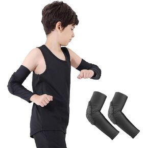 Luwint Children Volleyball Knee Pads - Boys & Girls Compression Armour Protective Knee Brace Support for Running Football Basketball Baseball Bowling Tennis Hockey Sports, 1 Pair (Medium)