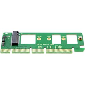 JacobsParts M.2 to PCIe NVMe and SATA SSD Dual M Key and/or B Key Adapter Card 2242 2260 2280 M2 Drive to Desktop PCI Express x4 x8 x16 Slot, Includes Brackets