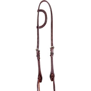 HILASON Western Horse قطعة رأس واحدة من الجلد الأمريكي | مسند رأس بأذن واحدة | |مصدات أذن واحدة للخيول | انقسام الأذن Headstall | أذن واحدة غربية
