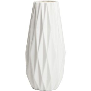 White vases for Flowers Modern Simple Ceramic Dried Flower vase Nordic Style Vase Modern Creative Simplicity Vase Flower Vase Decoration Flower Container Desktop Adornment White 7.5inch