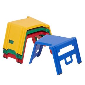 ECR4Kids Linking Stool Set, Flexible Seating, Contemporary, 4-Piece