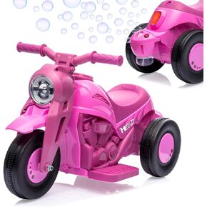 Kids Ride on Bubble Car, Hetoy 6V Battery Powered Electric Motorcycle 1.9 MPH Speed w/LED Headlights, Music, Pedal, Forward/Reserve, 3 Wheels Motorbike Toys Gift for Toddler 3 and Up Boys Girls, Green