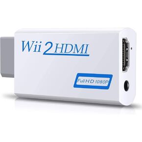 HDSUNWSTD Wii to HDMI 1080P Converter Wii2HDMI Adapter 3.5mm Audio Video Output Full HD 1080P Output