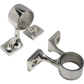 Pair of 316 Stainless Steel Marine Grade Boat Hand Rail Railing Fitting Center Bracket Stanchion (I.D.26MM)Hardware for 1in Tubing
