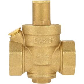 Pressure Relief Valve Adjustable, DN25 1inch Brass Water Garden Hose Pressure Valve 1" Adjustable Water Control Pressure Regulator Valve Thread