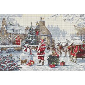 Cross Stitch Kit Luca-S Gold - Santa's Cottage, BU5011